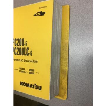 KOMATSU Uruguay  PC200-6 &amp; PC200LC-6 Hydraulic Excavator Parts Book / Service Repair