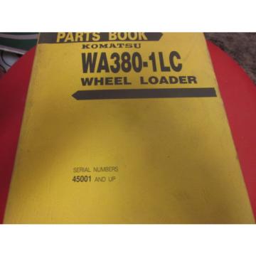 Komatsu Hongkong  WA380-1LC Wheel Loader Parts Book Manual s/n 45001 Up