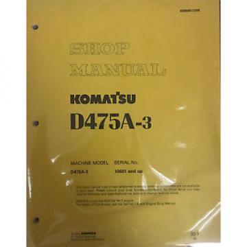 Komatsu Gibraltar  D475A-3 Service Repair Workshop Printed Manual