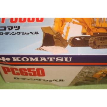 Komatsu Reunion  PC650  1/50 - Shinsei loading shovel excavator  made in japan   NOS