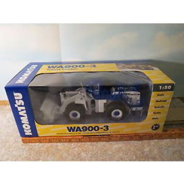 Komatsu Gibraltar  WA900-3 Wheel Loader Demo White/Blue 1/50 NIB First Gear
