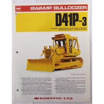 Komatsu France  D41P-3 Swamp Bulldozer Original Sales/specification Brochure