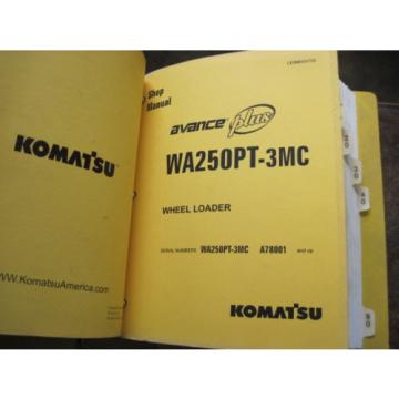 Pair Botswana  of OEM Komatsu WA250PT-3MC PARTS and SHOP REPAIR SERVICE Manual Books