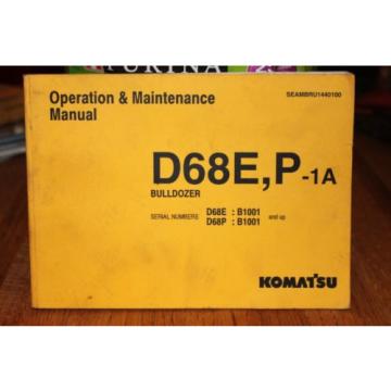 Komatsu Swaziland  Parts book and maintenance Manual Catalog dozer crawler D68E