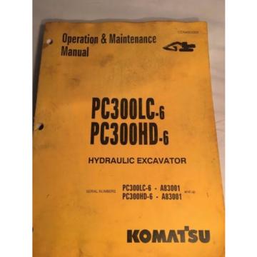 Komatsu Laos  PC300LC-6, PC300HD-6 HydraulicExcavator Operation &amp; Maintenance Manual