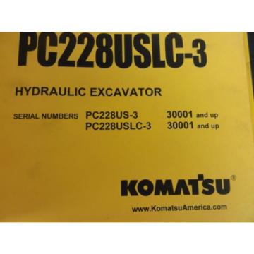 Komatsu Guinea  PC228US-3  PC228USLC-3 Hydraulic Excavator Shop Manual