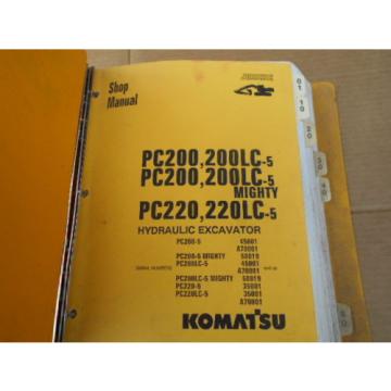 Komatsu Fiji  PC200-5 PC200LC-5 HydraulAic Excavator Shop Manual SEBMA2050508