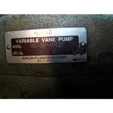 Nachi Saudi Arabia  Variable Vane Hydraulic Pump Model VDC-3B-1A3-E20