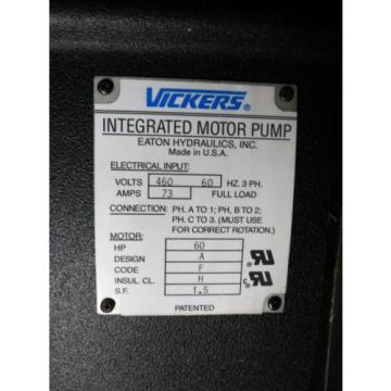 60 Cuba  HP Vickers Integrated Motor Pump 35 GPM 2500 PSI Hydraulic Power Supply origin