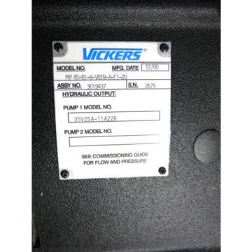 60 Cuba  HP Vickers Integrated Motor Pump 35 GPM 2500 PSI Hydraulic Power Supply origin