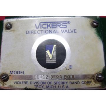Sperry Honduras  Vickers Hydraulic Directional  Valve   DG4S2 012A 50 H           [384]