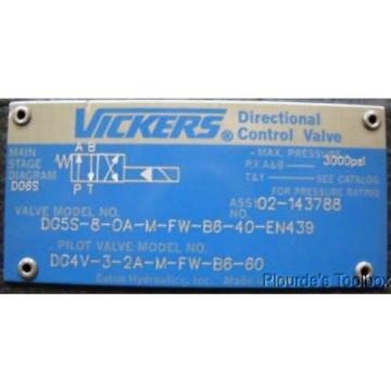 origin United States of America  Vickers 4/2 Directional Hydraulic Solenoid Valve, DG4V-3-2A-M-FW-B6-60