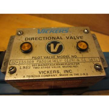 Vickers Netheriands  PA5DG4 S4LW 012N H 61, Hydraulic Directional Pilot Valve Coils 24VDC