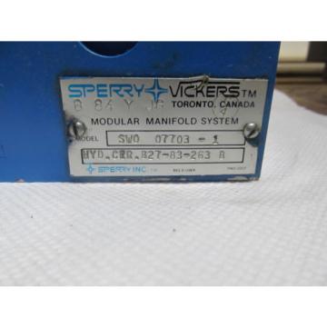 Sperry Netheriands  Vickers Hydraulic Modular Manifold System SWO 07703 - 1