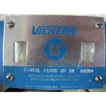 VICKERS Suriname  DG4S4L 0168C WB 50 TWO STAGE HYDRAULIC DIRECTIONAL CONTROL VALVE
