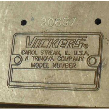 Vickers Oman  Hydraulic Base Cartridge Relief Valve  30697