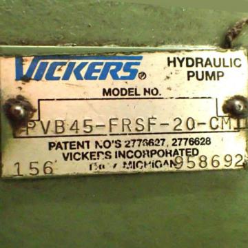 INDUSTRIAL Samoa Eastern  HYDRAULIC POWER PACK UNIT w/ VICKERS PUMP 45GPM 2500PSI PVB45-FRSF-20