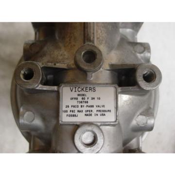 Vickers Oman  FILTER HOUSING by-pass Valve ORFS-60F-3M 10  and filter 941190 Origin