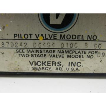 Vickers Rep.  879242 DG4S4 010C B 60 Hydraulic Solenoid Valve 110/120V 5000 PSI
