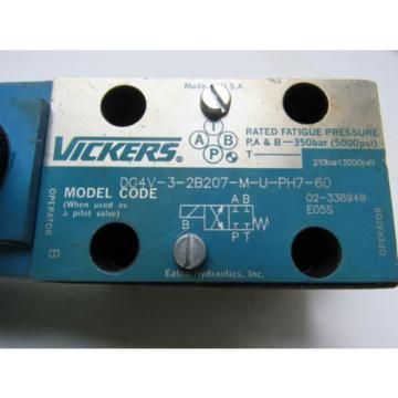Vickers Egypt  DG4V-3-2B207-M-U-PH7-60 Hydraulic Solenoid Valve W/110VDC Coil