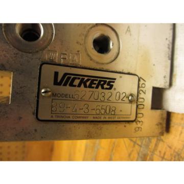 Vickers Slovenia  627032 02 Aluminum Hydraulic Manifold 7 Station D03  180989 89-4-3-6508