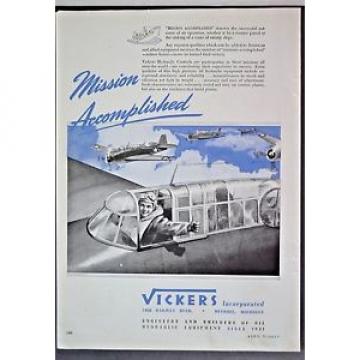 1943 Belarus  WW2 WWII Vickers Hydraulic Control Aircraft Industry Parts Vintage Print Ad