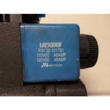 Used Ethiopia  Vickers Solenoid Actuated Hydraulic Directional Control Valve, 110-120V
