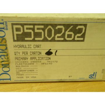 Donaldson Honduras  P550262 Hydraulic Cartridge Filter For Vickers 398854 941072