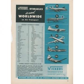 1954 Guyana  Vickers Hydraulics Ad Aircraft Nationality Marks List Markings