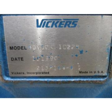 Origin Luxembourg  VICKERS V SERIES LOW NOISE HYDRAULIC INTRAVANE PUMP, PN# 45V50A 1D22R