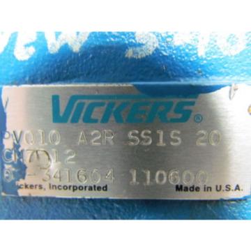 Vickers Ecuador  PVQ10 A2R SS1S 20 CM7 D12 Inline Piston Hydraulic Pump