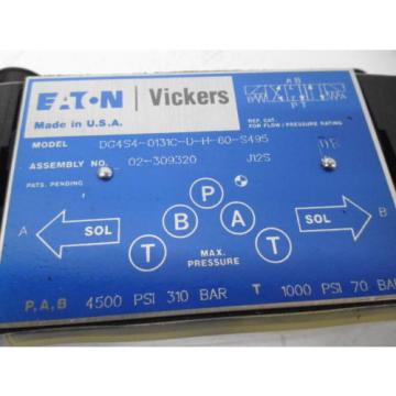 VICKERS Reunion  DG4S4-0131C-U-H-60-S495 HYDRAULIC VALVE Origin NO BOX