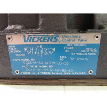 VICKERS Reunion  DG4V-3S-6C-M-FW-B5-60 DIRECTIONAL CONTROL VALVE XLNT
