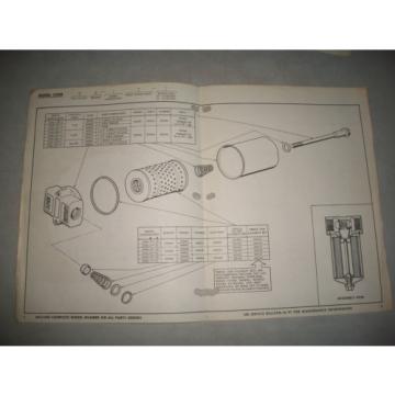 VICKERS Swaziland  HYDRAULICS OFM-100, 200,300  RETURN LINE FILTERS SERVICE PARTS CATALOG