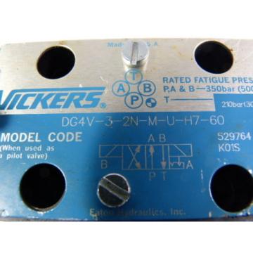 Vickers Hongkong  DG4V-3-2N-M-U-H7-60 Directional Control Solenoid Valve 24VDC  USED