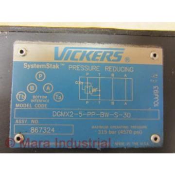 Vickers France  867324 Pressure Relief Valve DGMX2-5-PP-BW-S-30 - Used