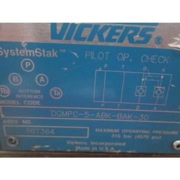 Vickers Burma  DGMPC-5-ABK-BAK-30 Hydraulic Check Valve