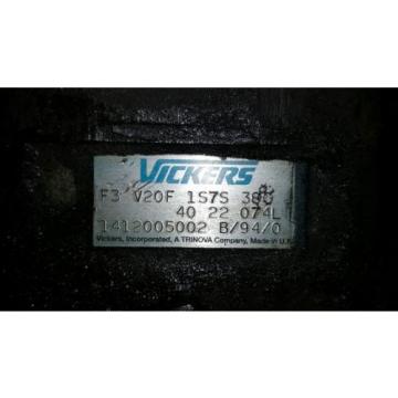 VICKERS Samoa Eastern  F3 V20F 1S7S 38C40 Vane Pump