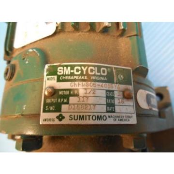 SM CYCLO SUMITOMO CNHMS05-4085YA AC GEAR MOTOR INDUSTRIAL MACHINERY TOOLING