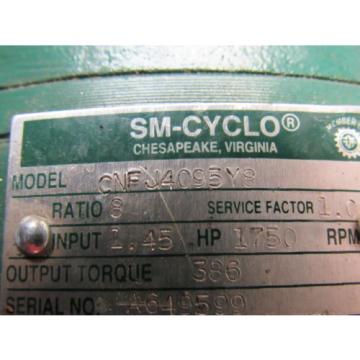 Sumitomo SM-Cyclo CNFJ-4095Y8 Inline Gear Reducer 8:1 Ratio 145 Hp