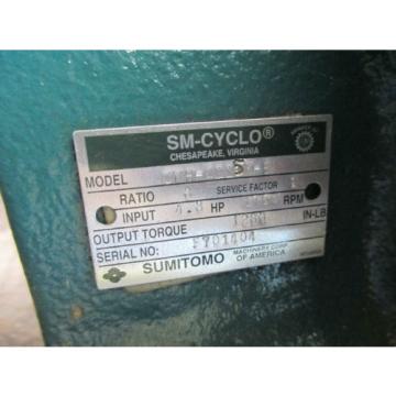 SM CYCLO SUMITOMO CNH 41154 8 SPEED REDUCER GEAR BOX MADE IN USA MOTOR