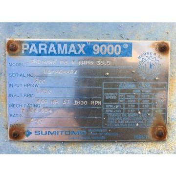 Sumitomo Paramax 9000 Gear Box PHD9080 P3 Y LRFB 355 1750 RPM 200HP REFURBISHED