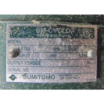 SUMITOMO HS 3115/09 SM-CYCLO 121:1 RATIO SPEED REDUCER GEARBOX Origin