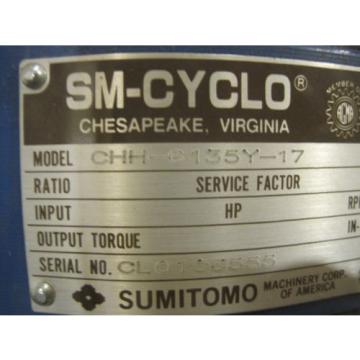 Origin  SUMITOMO SM-CYCLO CCH-6135Y-17 REDUCER CCH6135Y17