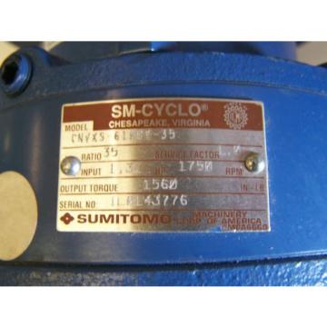 Sumitomo SM-Cyclo CNVX5-6100Y-35 Inline Gearbox 35:1 Ratio 56C Input origin