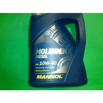 5L MANNOL Molibden Diesel 10W-40 API CG-4/CF-4/SJ Motoröl Öl 10W40 ACEA E2/B3/A2