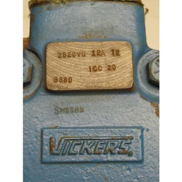Vickers Denmark  Double Vane Hydraulic Pump 12 GPM 2520VQ 12A 12