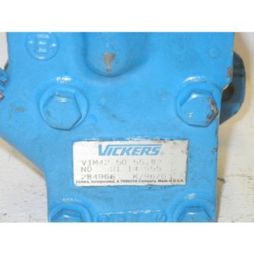 VICKERS United States of America  VTM42 20 55 12 N0 R1 14 S55 USED HYDRAULIC PUMP VTM42205512N0R114S55