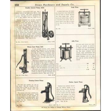 1930   AD Bevan Roller Bearing Water Well Pump Jack Red Cross Fruit Apple Press Original import