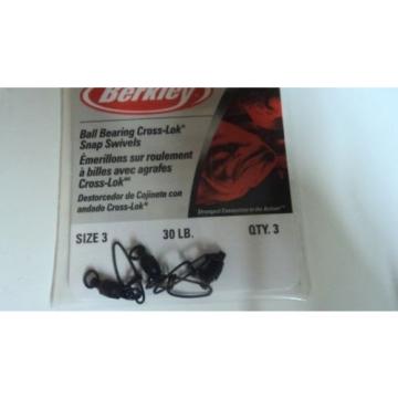 Ball   Bearing Cross-Lok Snap Swivels, Size 3, TWO Packs, 30# Extra Strong #P3XBB Original import